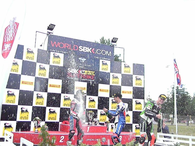 Brno podium is unusually on ground level