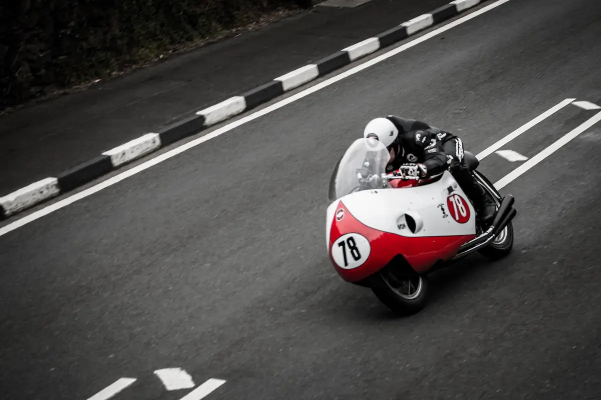(ID: 24660) As in the TT, you can see the bikes up close and fast! 120mph feels just as thrilling as 135!