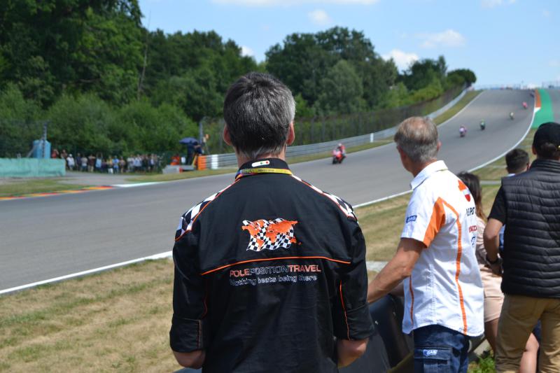 (ID: 18464) MotoGP Team guests visit the stunning trackside of the Sachsenring