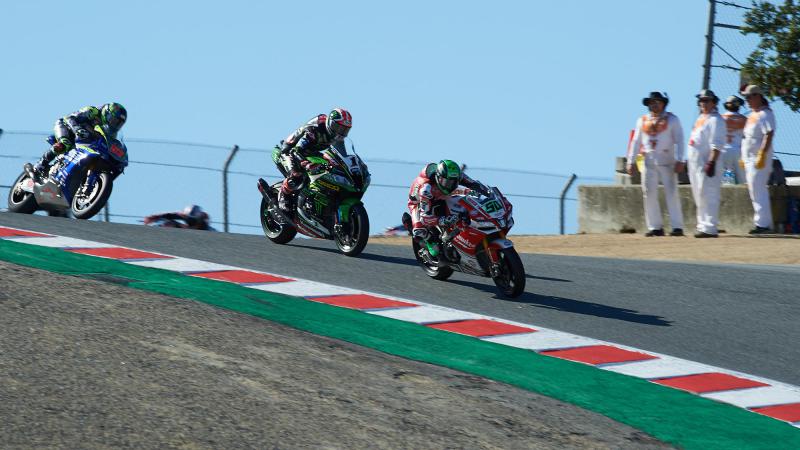 Tons of racing over the weekend. Here they come over the famous Corkscrew