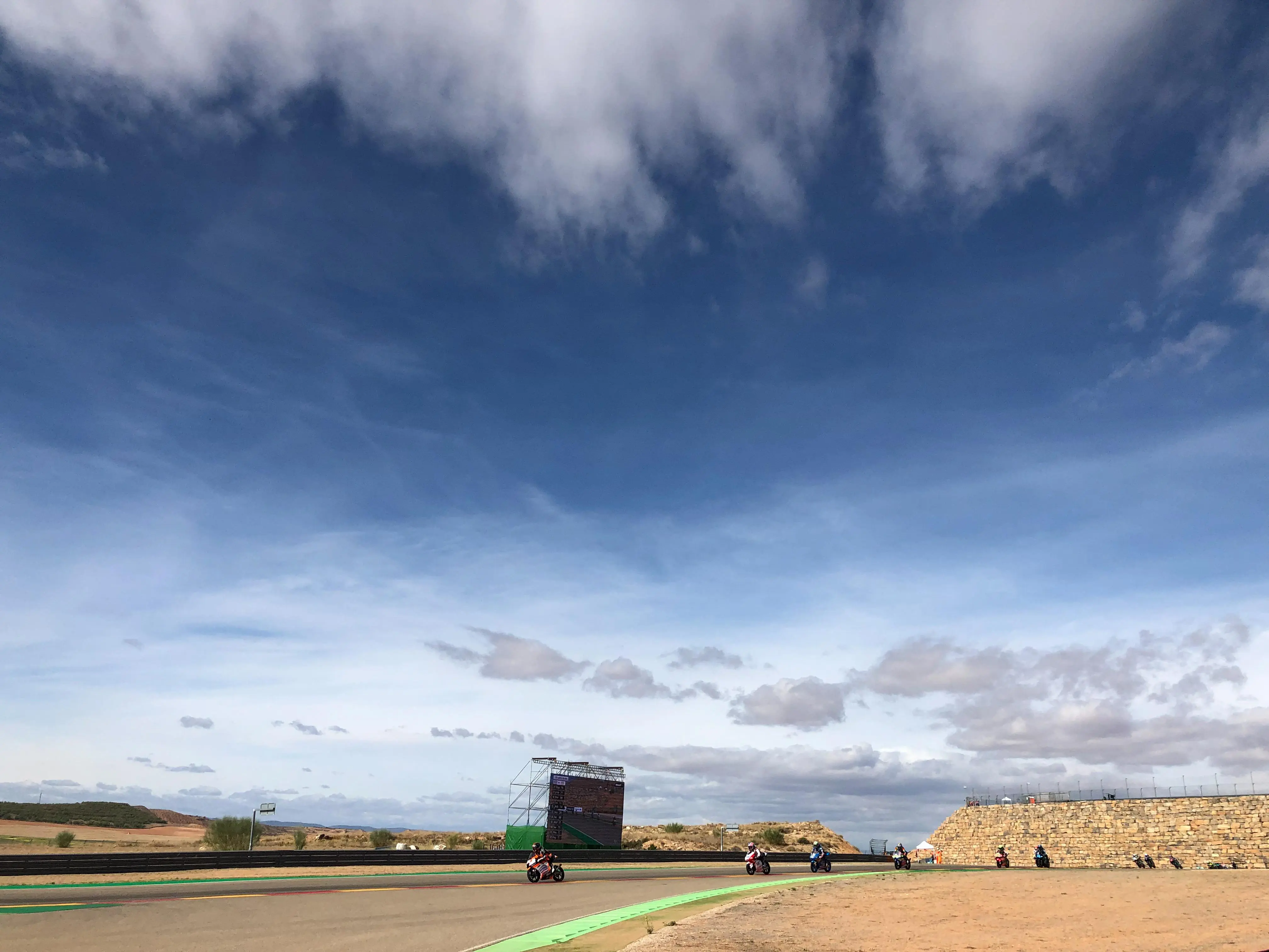 The Aragon circuit is situated in rural Spain - the near-arid conditions make for a perfect setting