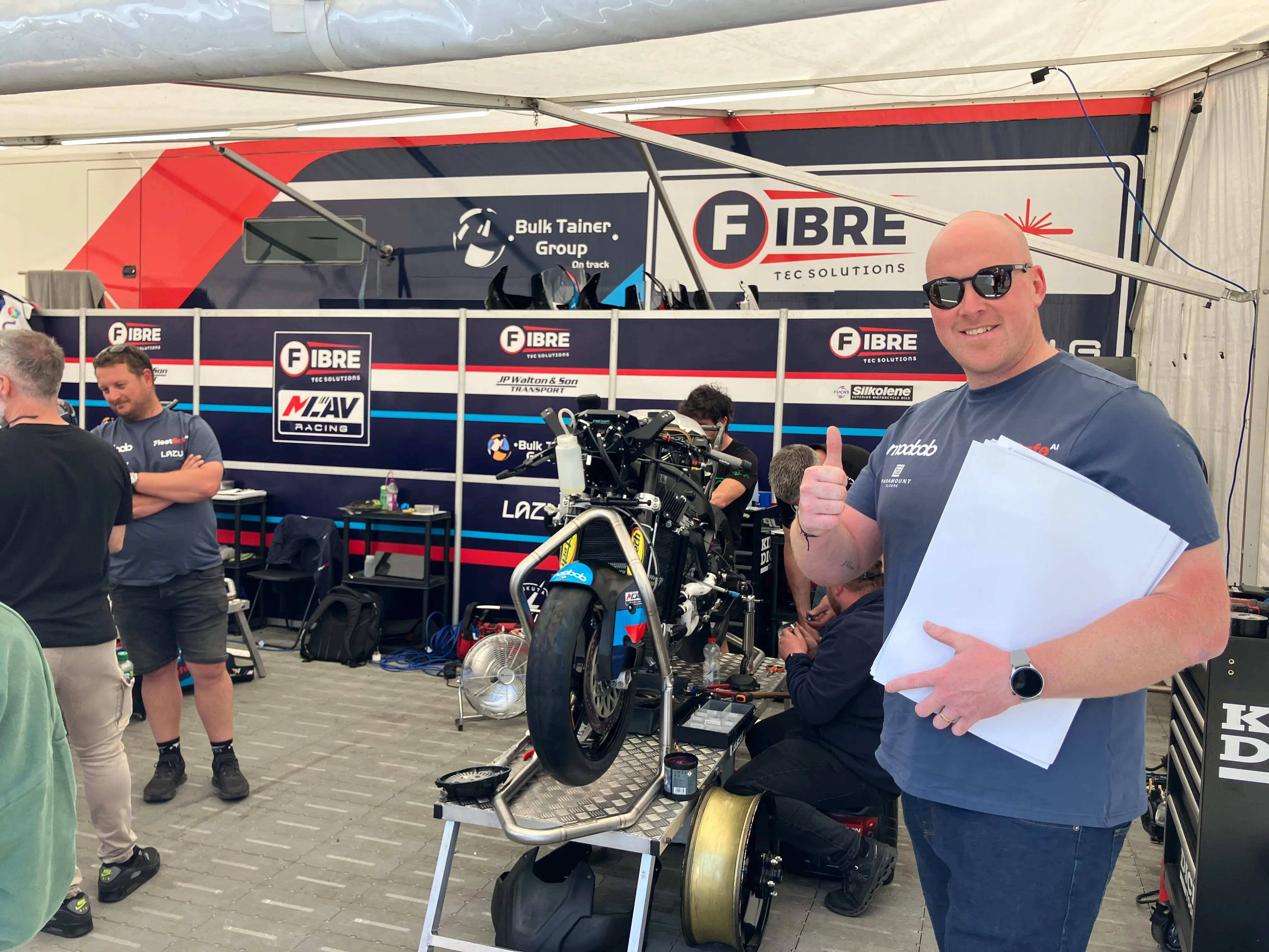Our sposored team in MotoGP forms a road raing team, this is their first event.  Featuring the incredible Ian Hutchison who takes a podiumon the first race day!