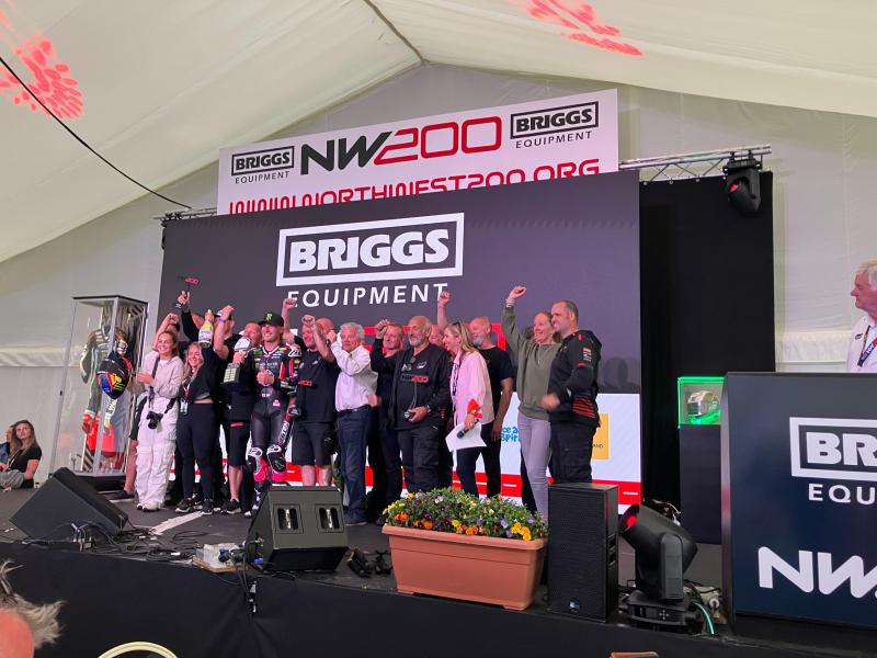 [ID: 24094] Post racers at the VIP (credit: Pole Position Travel)