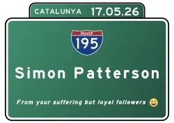 Irish journalist Simon Patterson has attended 195 consecutive MotoGP events. He breaks the streak missing the Italian motoGP to be with us at the Isle of Man!  We give him a special award for helping us over all the years and to commemorate the end of his remarkable run!