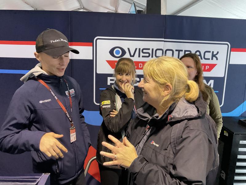 Be a guest of super-friendly Moto3 team VisionTrack - here with rider Scott Ogden in a garage tour