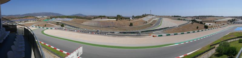 Panorama from VIP tower shoing entire north side of track