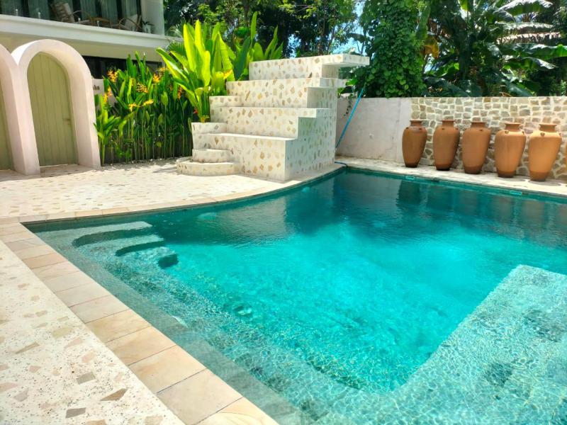 Each villa (or shared between two villa) has access to a luxurious small private pool