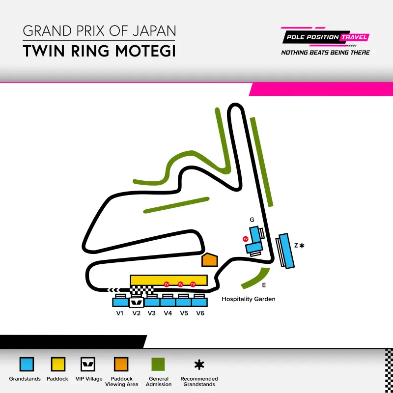 Grand Prix of Japan 2026 Circuit orientation diagramme