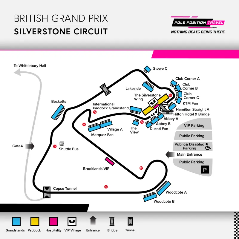 British Grand Prix 2026 Circuit orientation diagramme