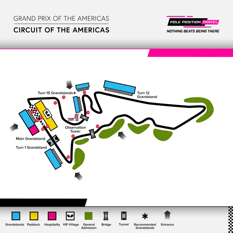 Grand Prix of The Americas 2027 Circuit orientation diagramme