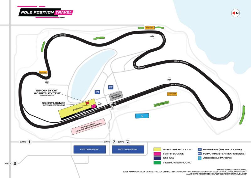 WSBK Australia 2026 Circuit orientation diagramme