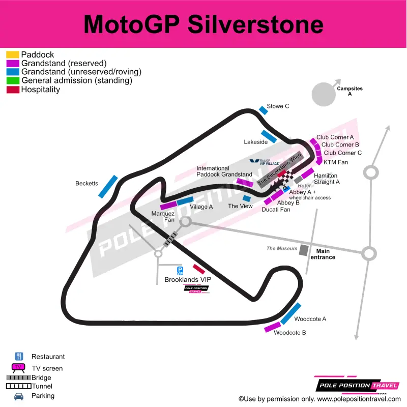 British Grand Prix 2026 Circuit orientation diagramme