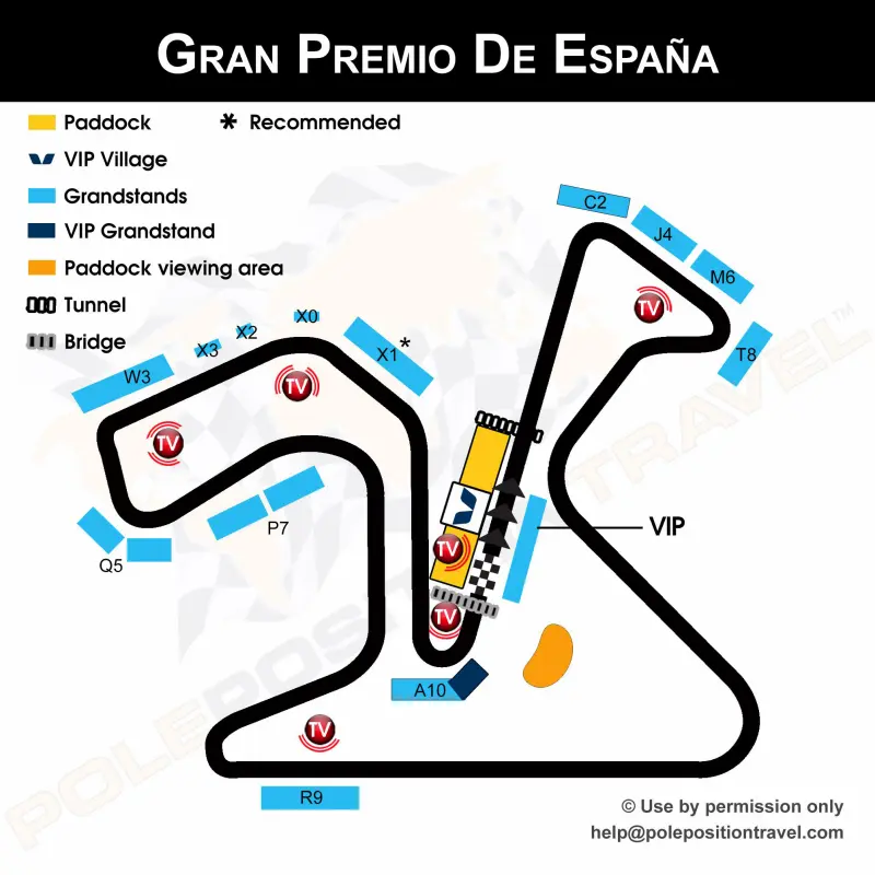 Gran Premio De España 2026 Circuit orientation diagramme