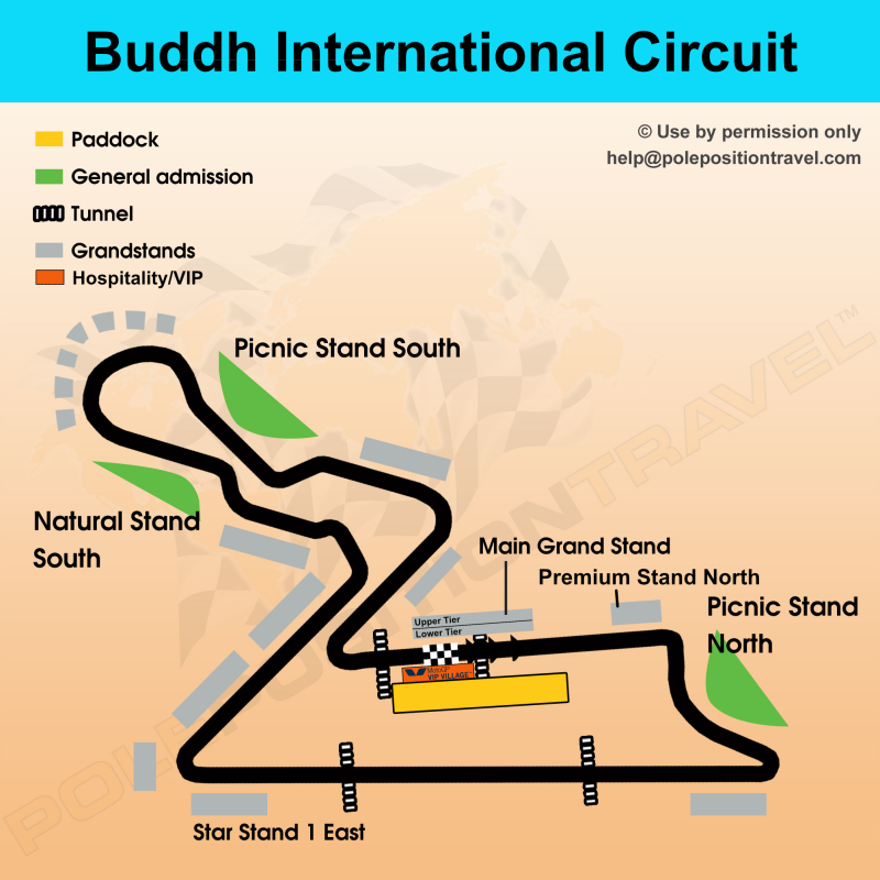 Grand Prix of India Circuit map
