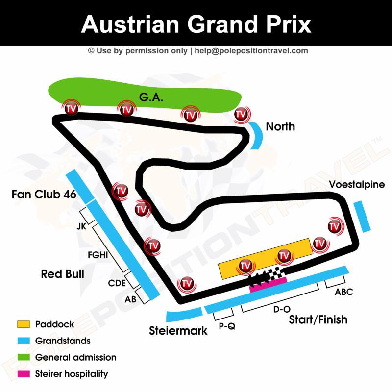 Motorrad Grand Prix von Österreich 2025 Circuit map