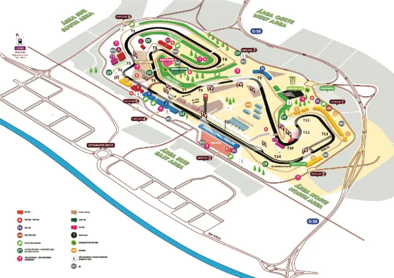 Gran Premi de Catalunya 2026 Circuit orientation diagramme